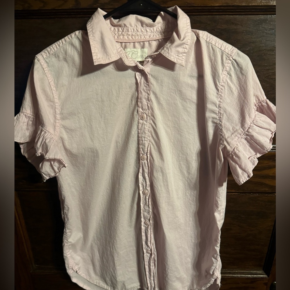 J. Crew Light Pink Classic Shirt, Size 4, Used Condition